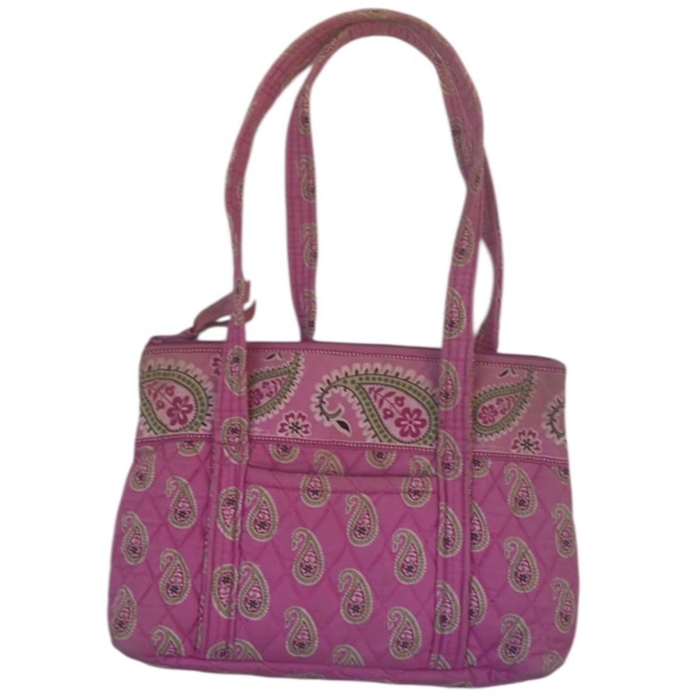 Vera Bradley shoulder bag purse Bermuda paisley pink green retired